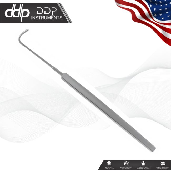 Ophthalmic Strabismus Hook 13mm Curved – Surgical Instrument for Retina Procedures