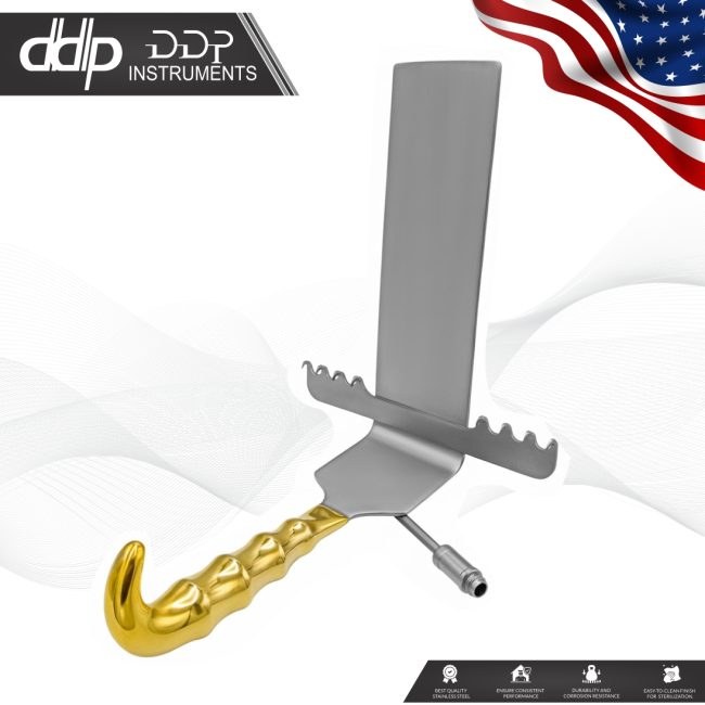 Abdominal Saldanha Retractor 8 Prong With Fiber Optic Plastic Surgery Instrument