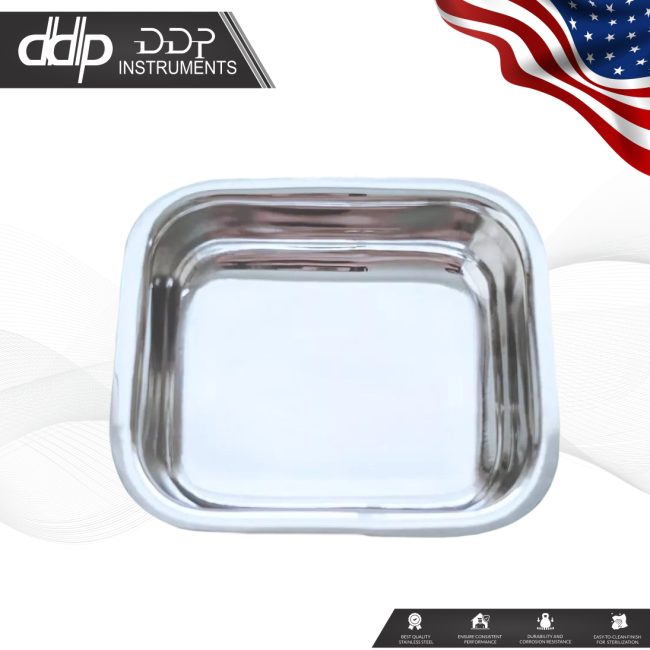 Dental Stainless Steel Square Bowl & Iodine Cups – Universal PRF Bowl Set for Dental Procedures
