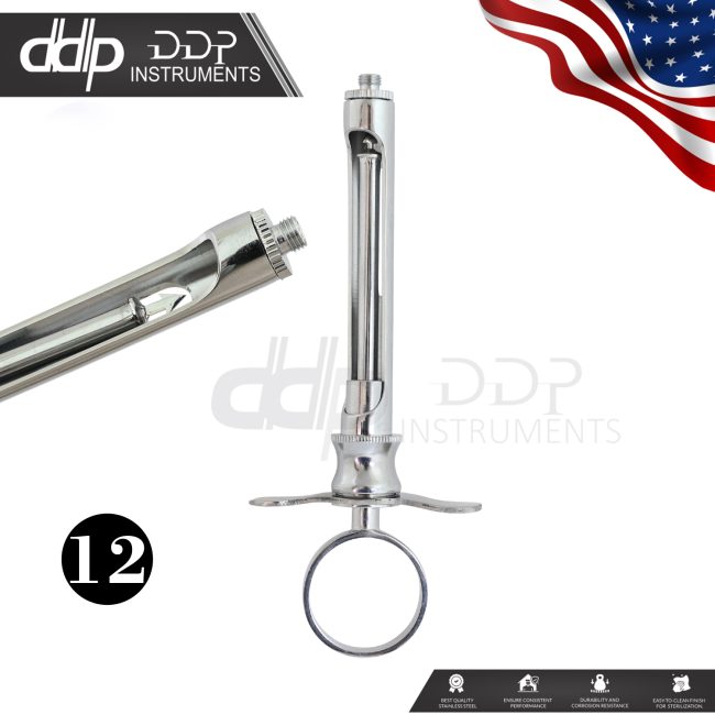 12 Pcs Self-Aspirating Dental Anesthetic Syringe Set CW Type 1.8CC