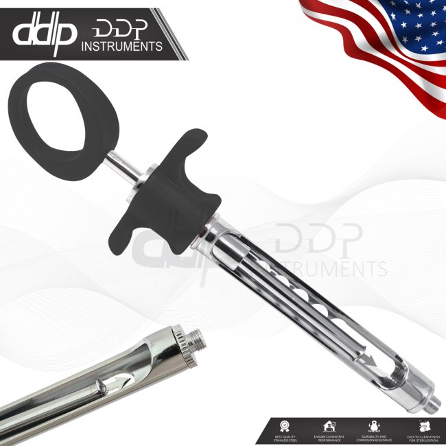 Dental Anesthetic Self Aspirating Syringe 1.8ml Auto Passive Black Plastic Handle