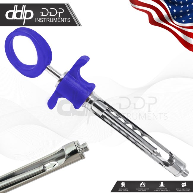 Dental Anesthetic Self Aspirating Syringe 1.8ml Auto Passive Blue Plastic Handle