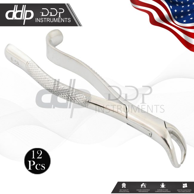 12 Pcs American Pedo Extracting Forceps #16S Lower Molars