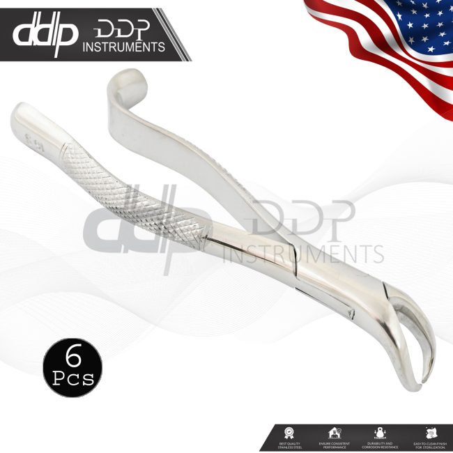 6 Pcs American Pedo Extracting Forceps #16S Lower Molars