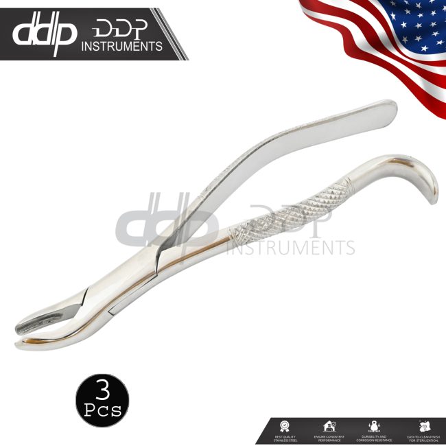 3 Dental Extracting Forceps #18R for Upper 1st & 2nd Molars