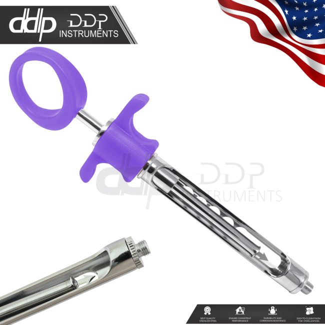 Dental Anesthetic Self Aspirating Syringe 1.8ml Auto Passive Purple Plastic Handle