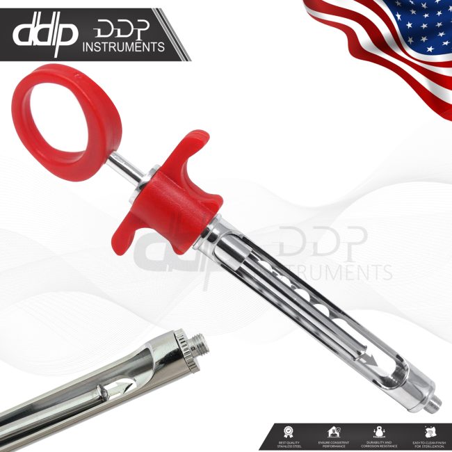 Dental Anesthetic Self Aspirating Syringe 1.8ml Auto Passive Red Plastic Handle