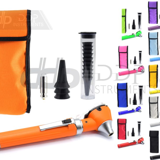 13 Pcs Fiber Optic Mini Otoscope Set – Orange