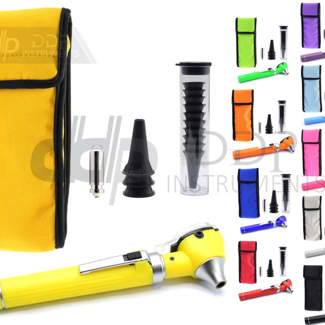 13 Pcs Fiber Optic Mini Otoscope Set – Yellow