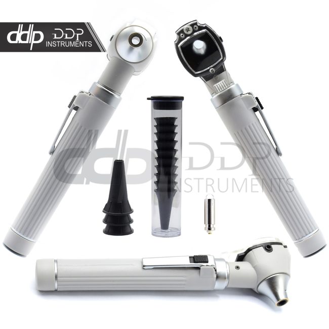 13 Pcs Fiber Optic Mini Otoscope Set – Gray