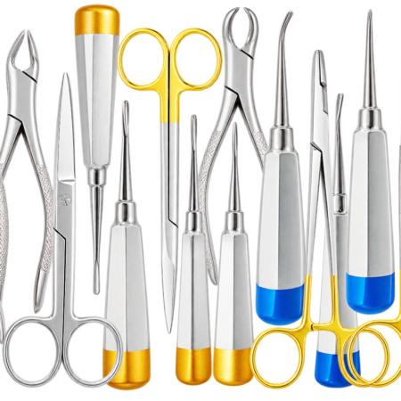 PREMIUM GERMAN SET OF 25 Veterinary Dental Extraction Instruments Kit Forceps