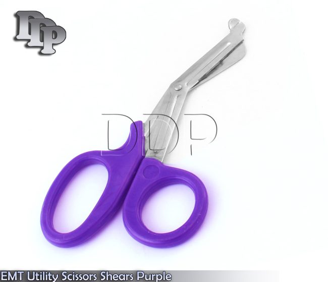1 Piece EMT Utility Scissors 5.5" (Purple Handle) Surgical Instruments
