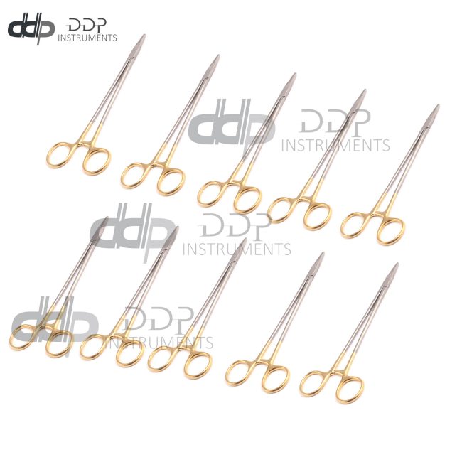 10 PIECES T/C MAYO HEGAR NEEDLE HOLDER 8" SERRATED TUNGSTEN CARBIDE INSERTS