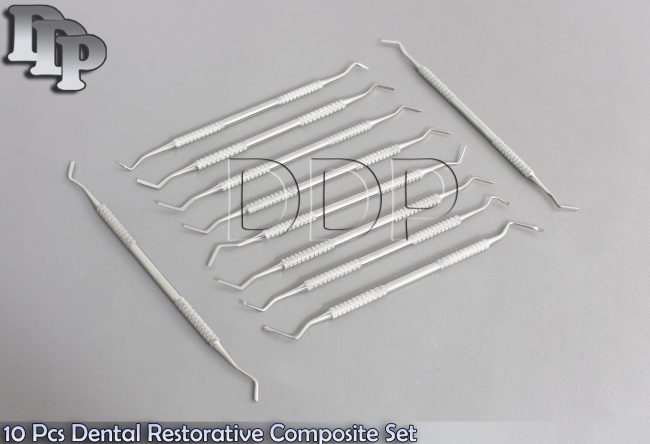 10 Pcs Dental Restorative Composite & Plastic Filling Root Canal Intruments