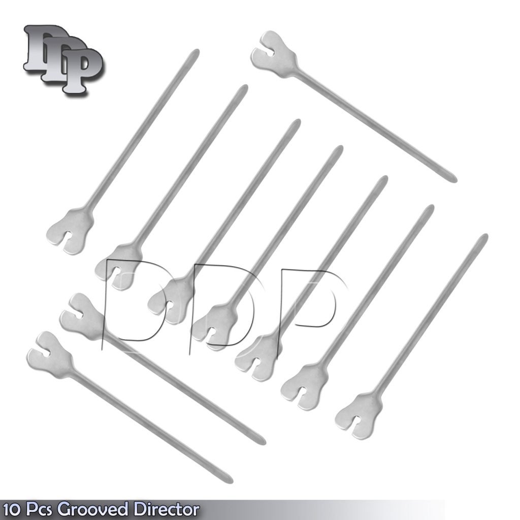 10× Surgical Dental Grooved Director Probe tip and Tongue Tie 5" New Instruments