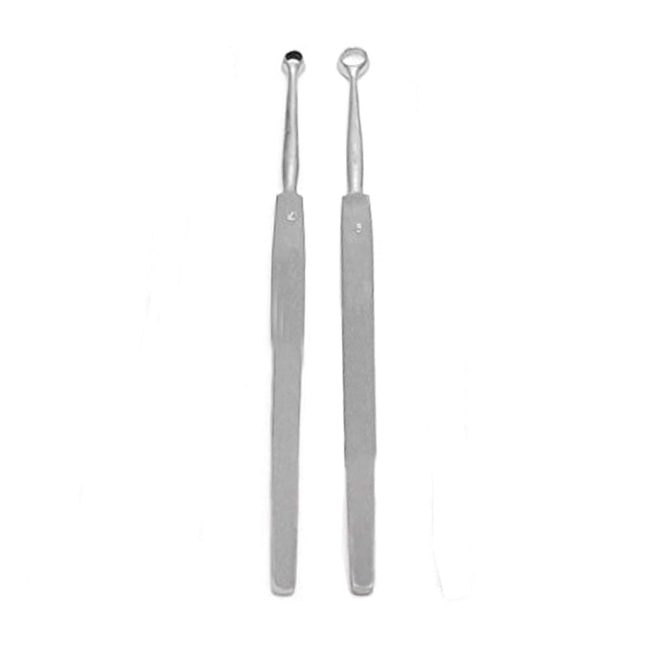 2 Fox Dermal Curettes 4mm+6mm Surgical Dermatology Instruments