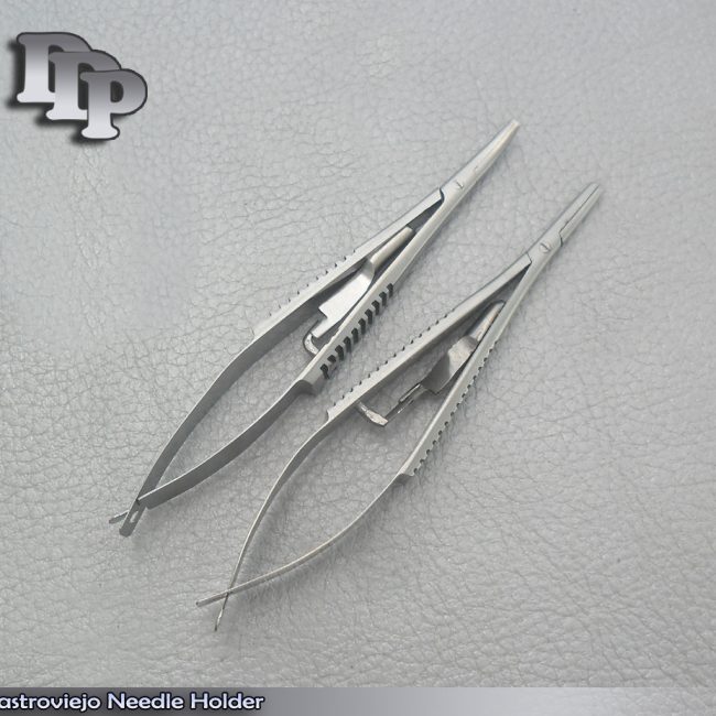 2 Micro Castroviejo Needle Holder 3.5" Cvd & Str W/L Surgical Dental Instrument