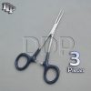 3 Hemostats Crile Forceps Surgical Instruments, Blue Dep Handle 6" Straight