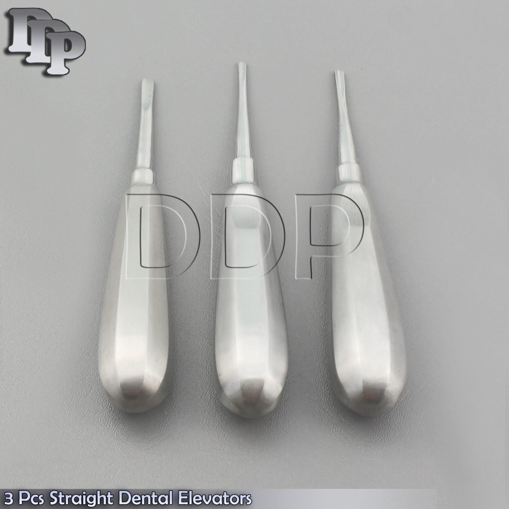 3 PCS STRAIGHT DENTAL SURGERY APICAL ROOT TIP ELEVATORS #34 #34S #301