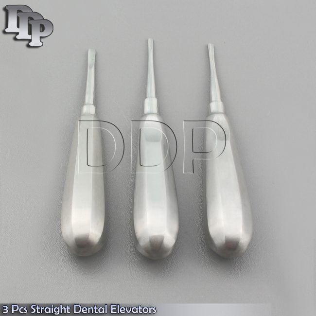3 PCS STRAIGHT DENTAL SURGERY APICAL ROOT TIP ELEVATORS #34 #34S #301