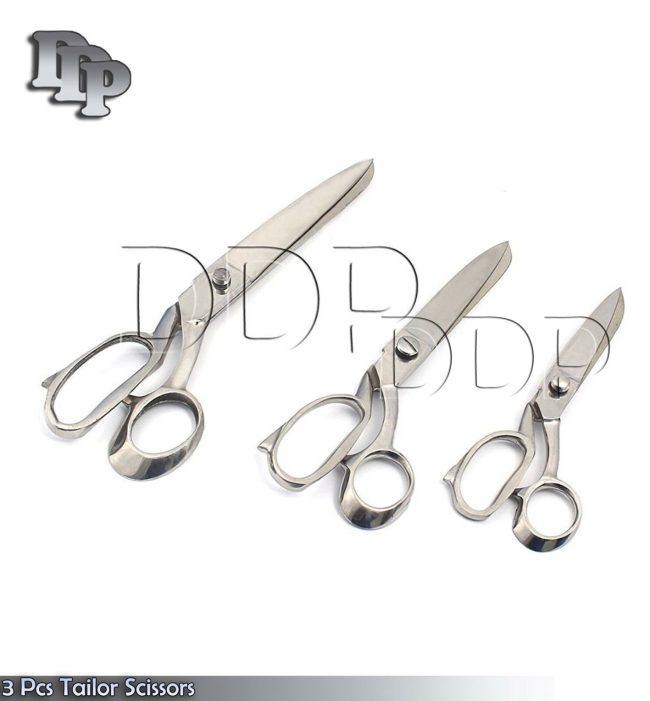 3-pcs 8" 10" 12" Heavy Duty Upholstery Carpet Shear Tailor Scissors Sliver New