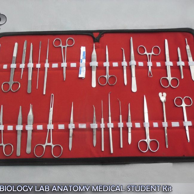 35 PCS BIOLOGY LAB ANATOMY MEDICAL STUDENT DISSECTING KIT + SCALPEL BLADES #12