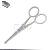 3.5" SCISSORS - Straight MUSTACHE + NOSE HAIR W/Safety BTS-627