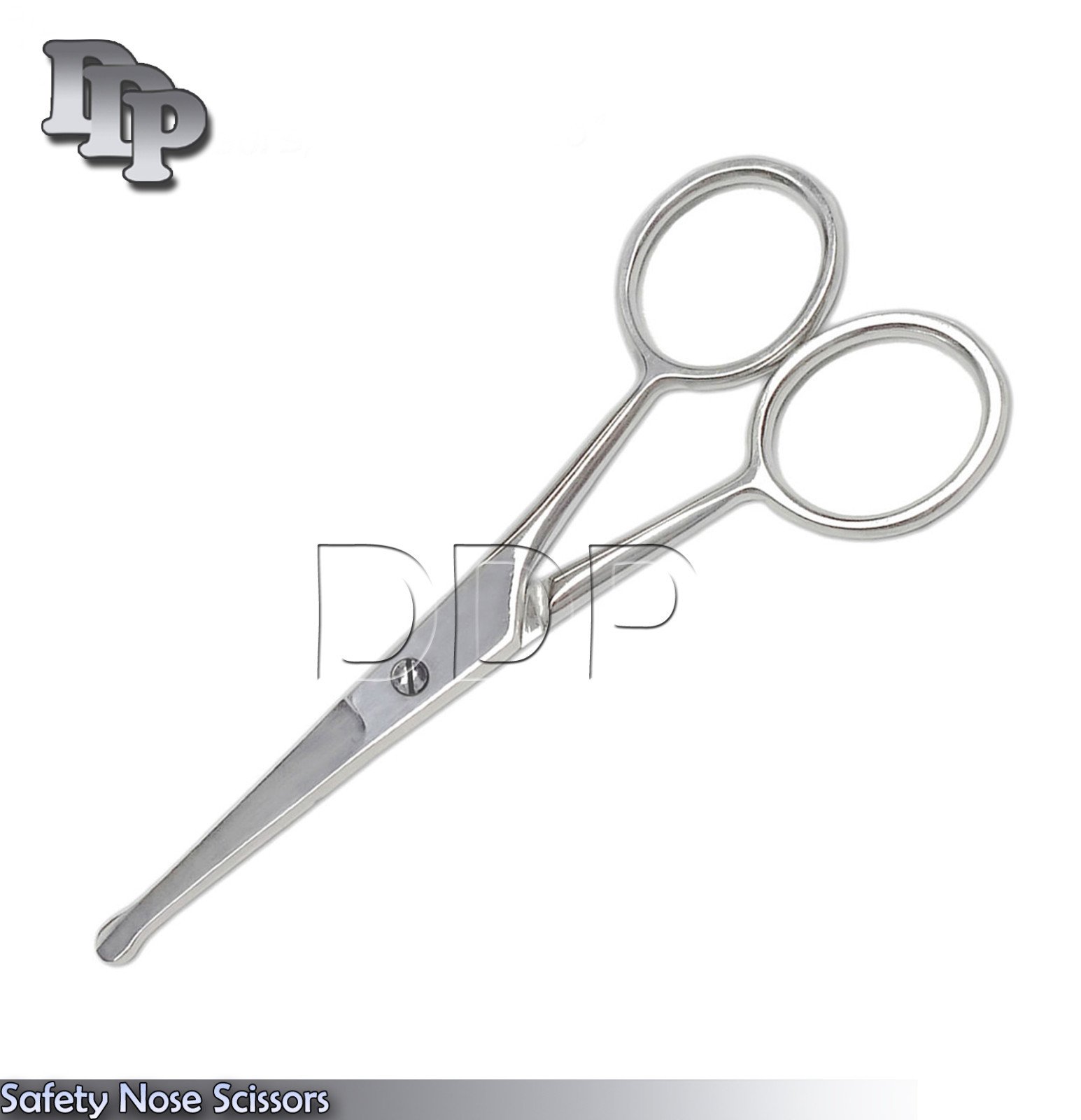 3.5" SCISSORS - Straight MUSTACHE + NOSE HAIR W/Safety BTS-627