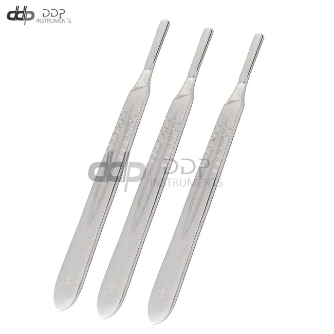 3X Surgical Scalpel Handle No. 4 Dental Surgery Stainless Steel Instruments