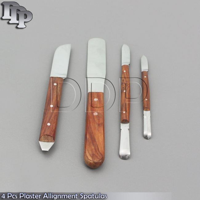 4 Pcs Plaster Allignment Spatulas Dental Mixing Fahen Small Large Knives