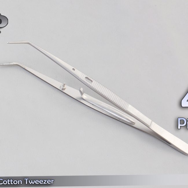 4 Pieces Of College Cotton Tweezer Plier With Lock Instruments