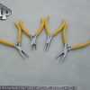 4 Plier set Round Nose Chain Nose Side Cutter Flat Nose Yellow Dip