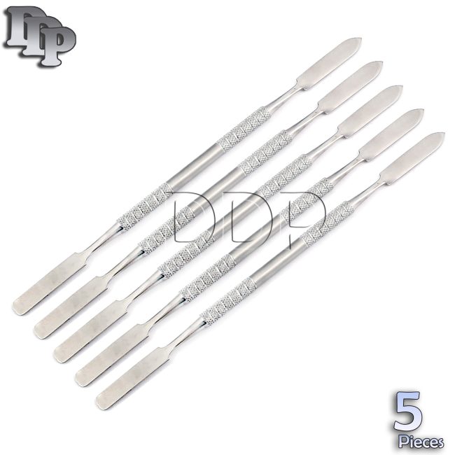 5 Pcs Set Dental Cement Mixing Spatula Double Ended Instrument Stainless Steel