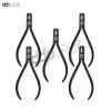 5 Piece Black Coated Color TC Distal End Cutter and Soft Wire Orthodontic Inst