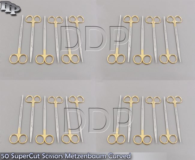 50 SuperCut Scissors Metzenbaum 7" Curved Surgical Dental Veterinary Instruments