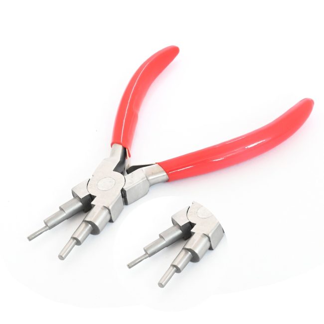 6 in 1 Bail Making Pliers Looping Forming Pliers with Non Slip Red Grip PL-064