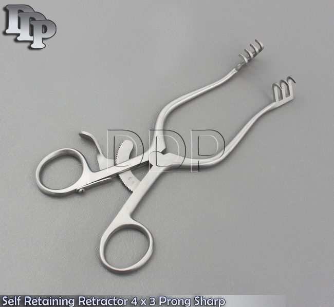 Adson Self Retaining Retractor Blunt 3x4 Prongs 8'' (20cm)
