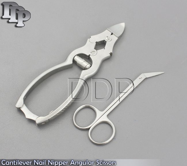 Cantilever Nail Nipper Angular Scissors Manicure Podiatry Chiropody Instruments