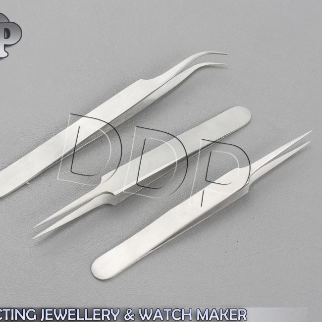 DISSECTING JEWELLERY & WATCH MAKER MICRO FCPS SET OF 3 PIECE 4.5" SATIN FINISH