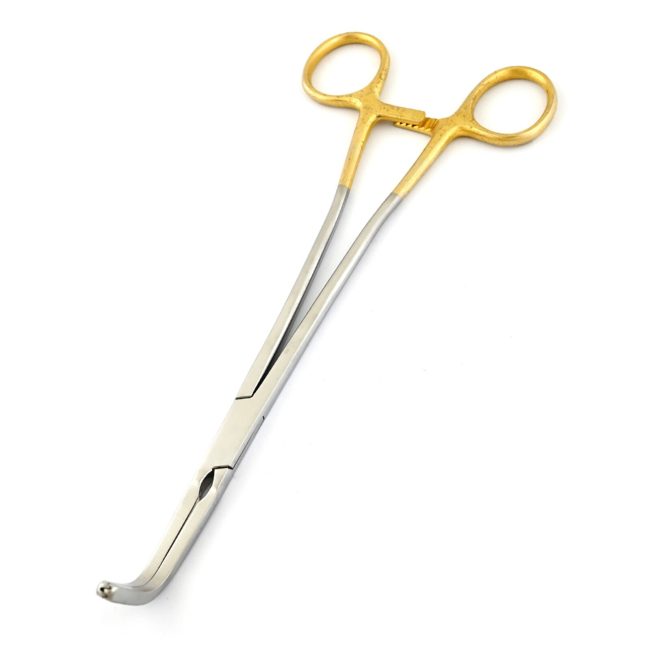 DeBAKEY Pediatric Multi-Purpose Clamp 9.5"  Gold Ring - 60 Degree Angle SR-670