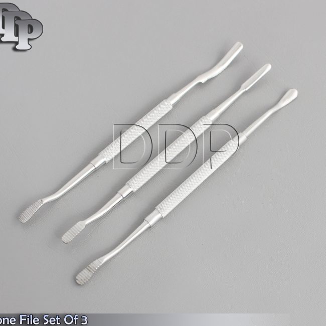 Dental Bone File Dental Oral Surgery Instruments Set of 3 Pieces