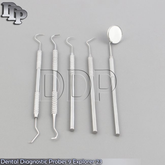 Dental Diagnostic Probes 9 Explorer 23 Hook Tip Periodontal Dentist Tooth Pick