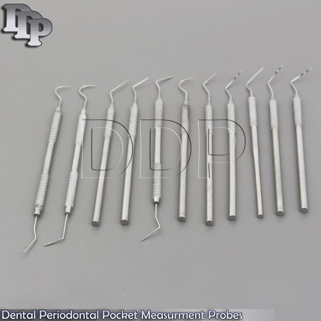 Dental Periodontal Pocket Measurment Probes Diagnostic Color Coded Perio Probes