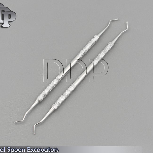 Dental Spoon Excavators Restorative Composite Carious Curette Surgical Tools Kit
