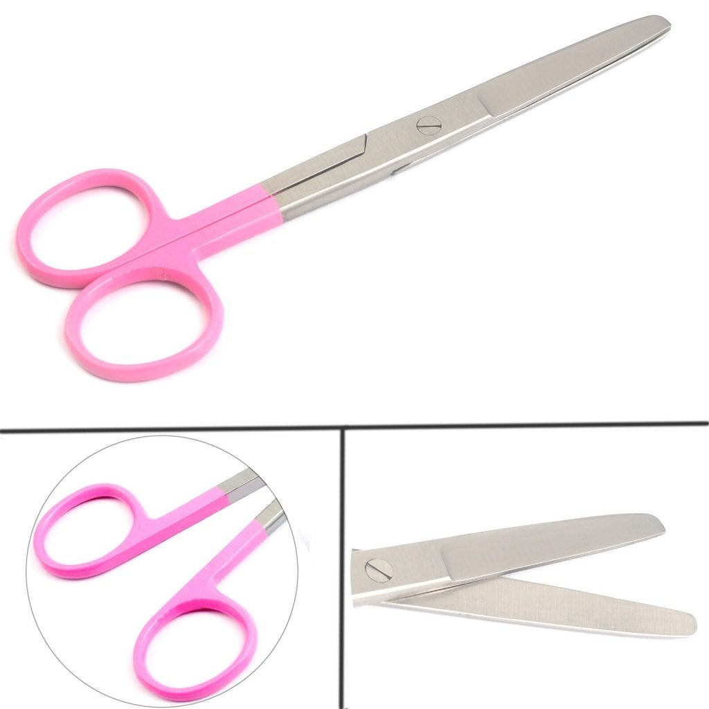 Dissecting Operating Scissors 5.5" Blunt/Blunt Straight Color Handle (Pink)