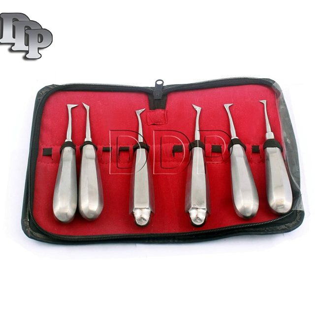 GERMAN 6 EA CRYER LEFT RIGHT DENTAL TOOTH EXTRACTING ELEVATOR SMALL LARGE MEDIUM
