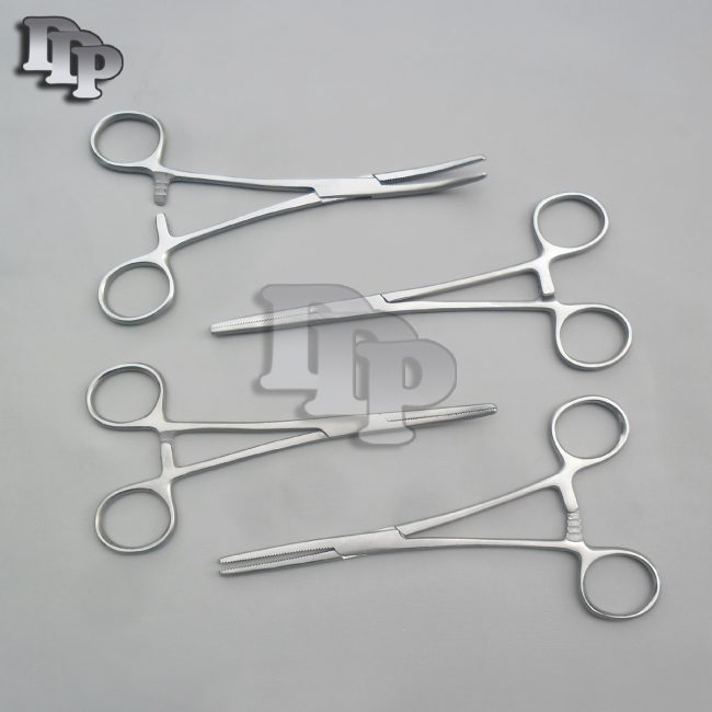 HEMOSTATS / LOCKING FORCEPS 6" NEW 2 curved 2 straight Pean
