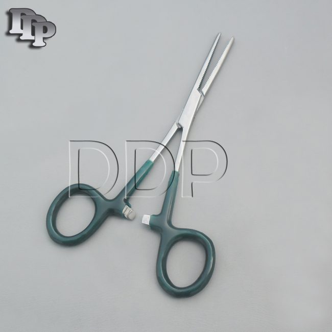 Hemostat Pean Forceps Surgical Instruments, Green Dep Handle 6" Straight