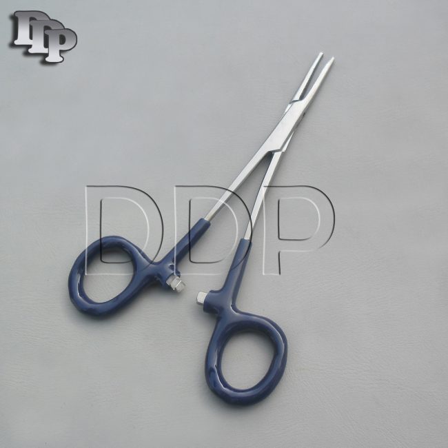 Hemostats Mosquito Forceps Surgical Instruments, Blue Dep Handle 5" Straight