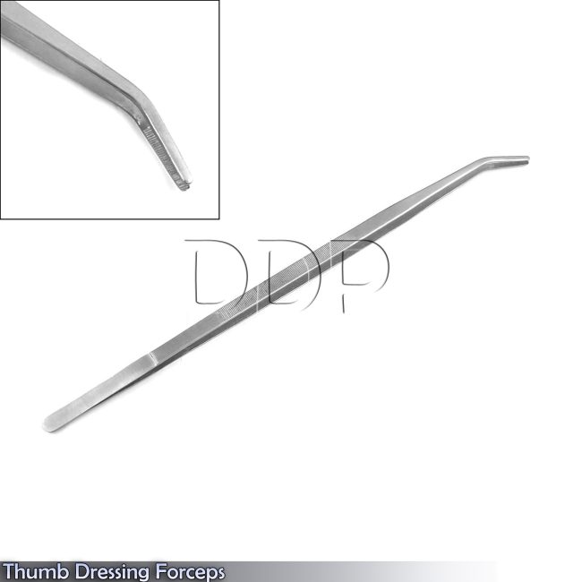 Huge Tweezer Thumb Dressing Forceps 24" Curved Stainless Steel